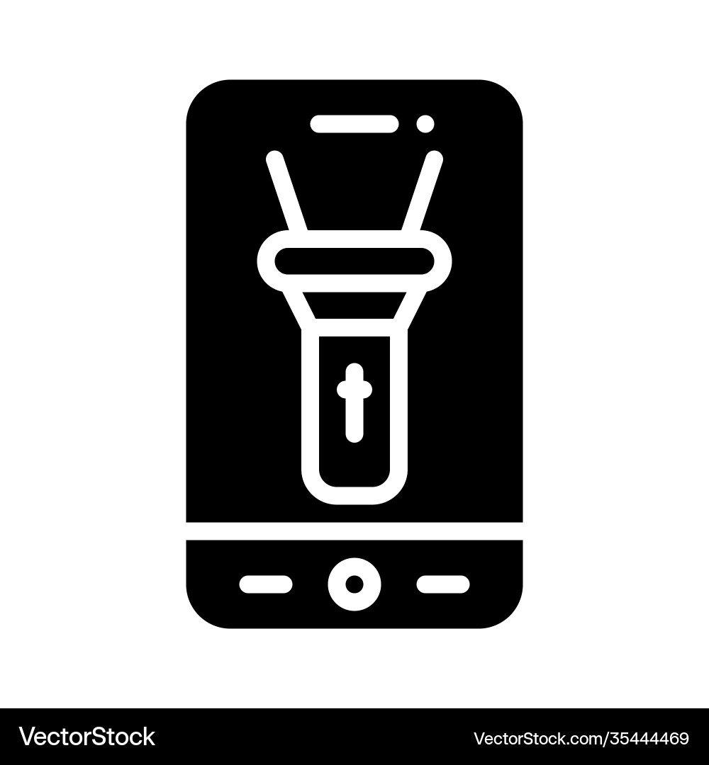 Flashlight app icon mobile application Vector Image