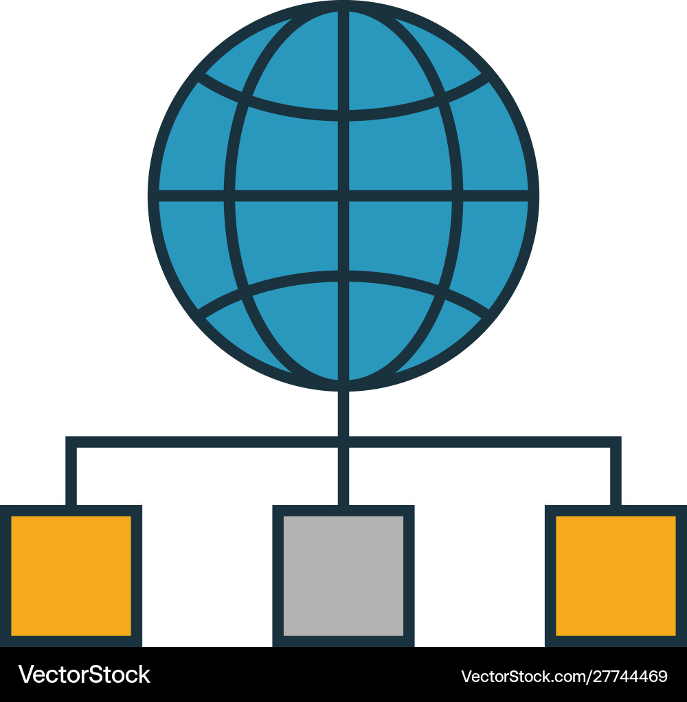 Global network icon simple element from web Global network icon simple element from web vector image