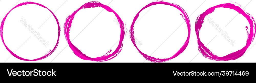 Grungy textured circle element shape circular vector image