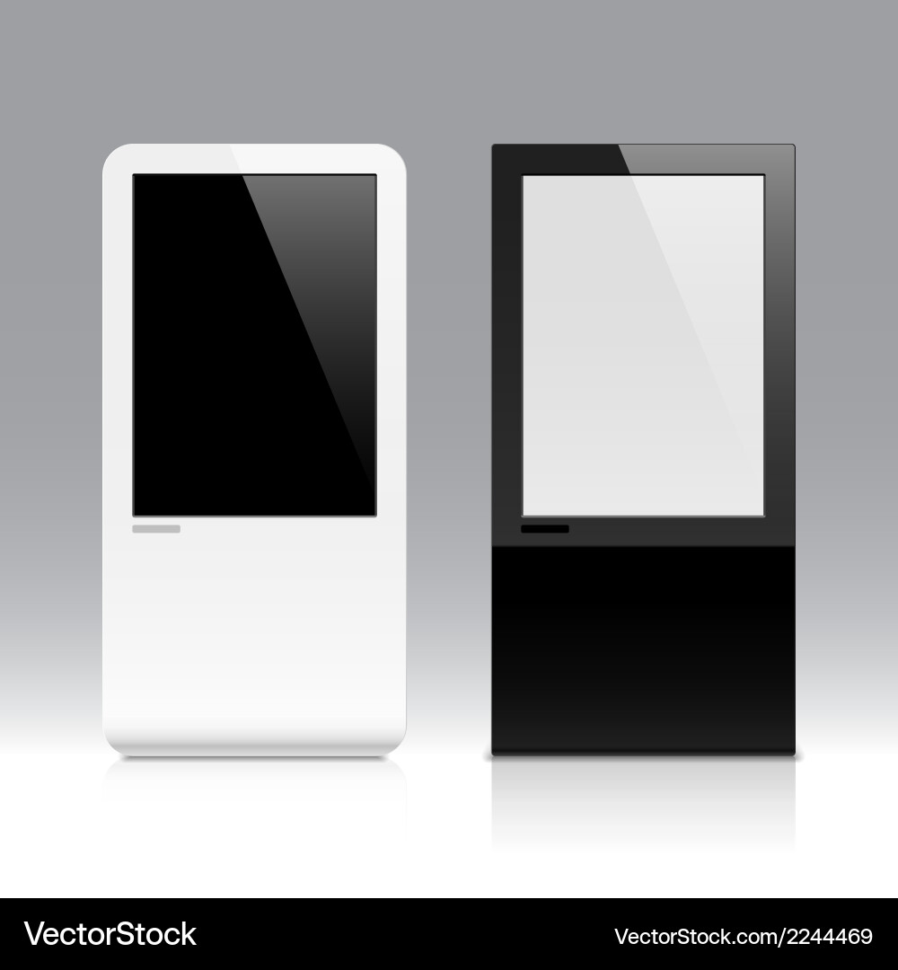 Interactive Kiosk Display vector image