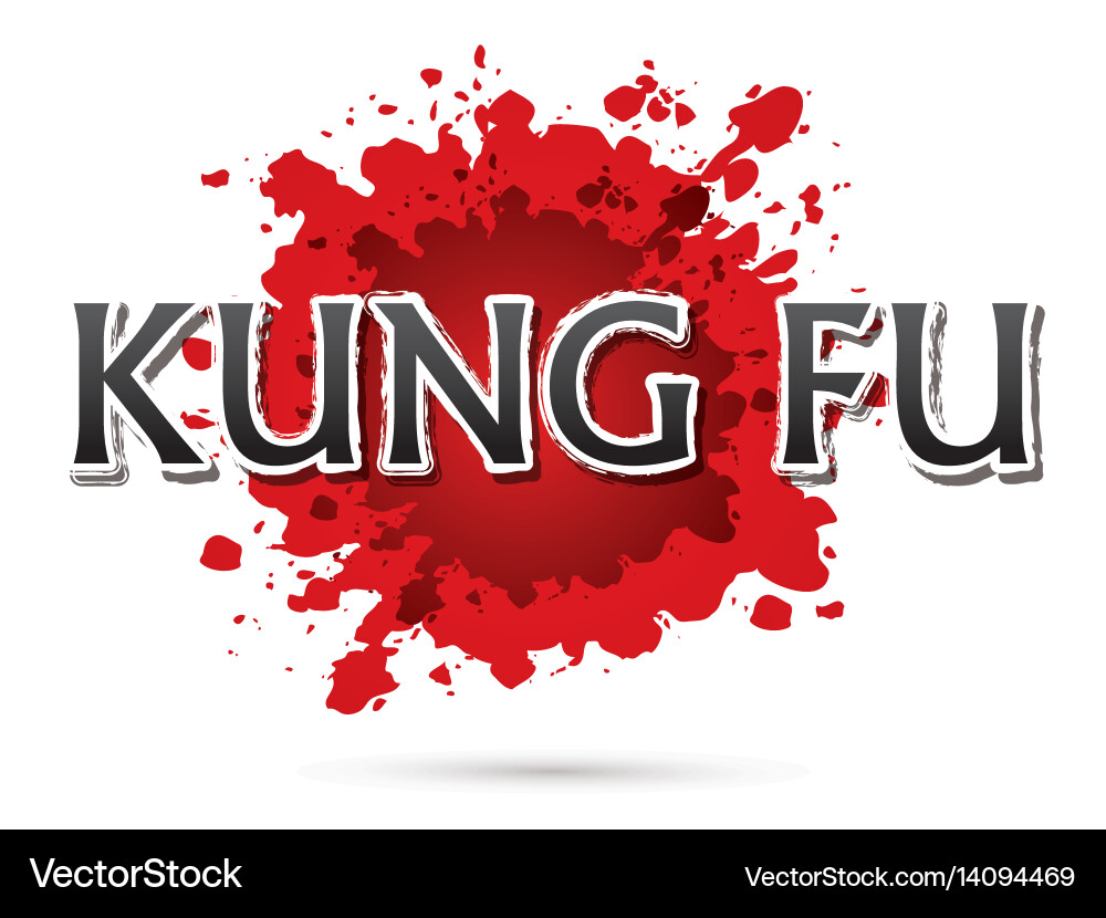 Kung Fu Font - Brush Style Vector Image