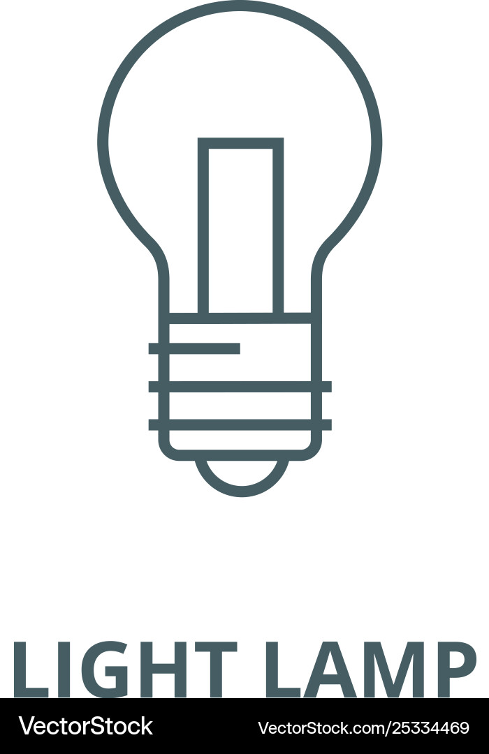 Light lamp line icon linear concept Light lamp line icon linear concept Vector Image