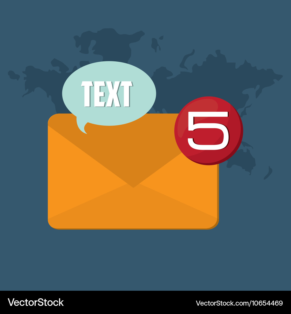 Mail messaging related icons vector image