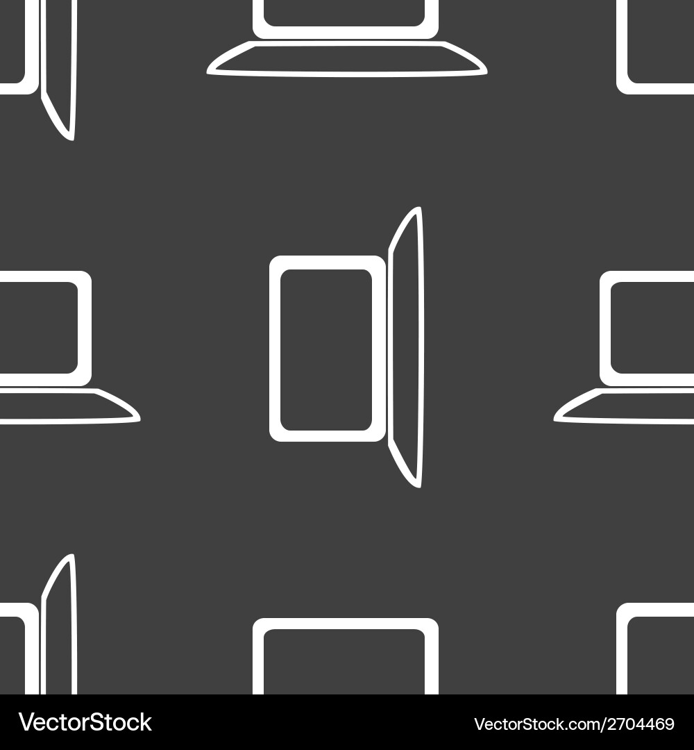Notebook web icon flat design seamless gray vector image