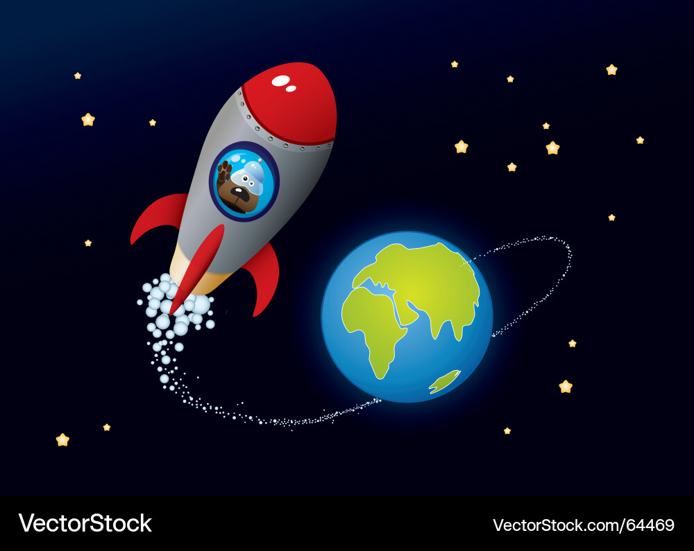Raumexplorationsrakete Vektorbild