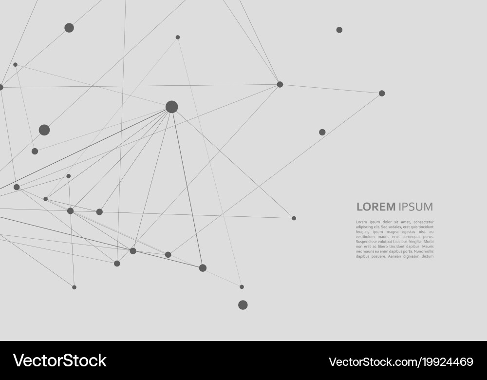 Science network pattern connecting lines and dots vector image