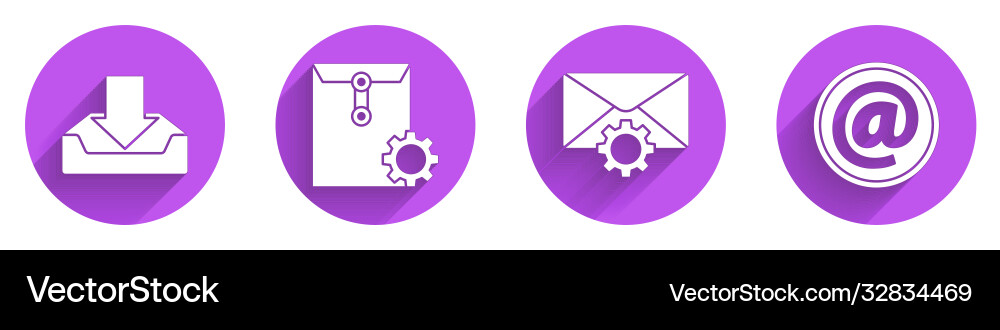 Set download inbox envelope setting Set download inbox envelope setting vector image