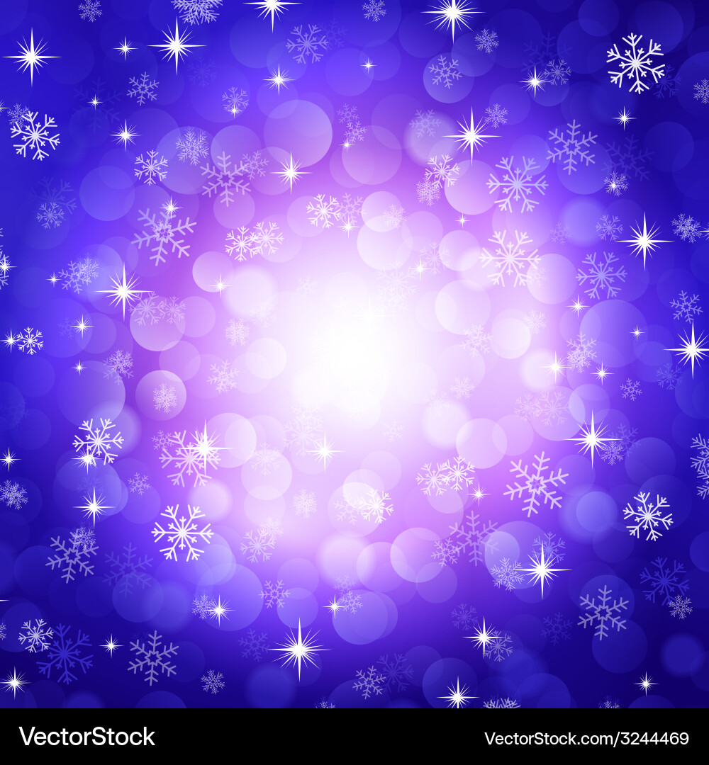 Sparkling Snowflake Background Vector Image