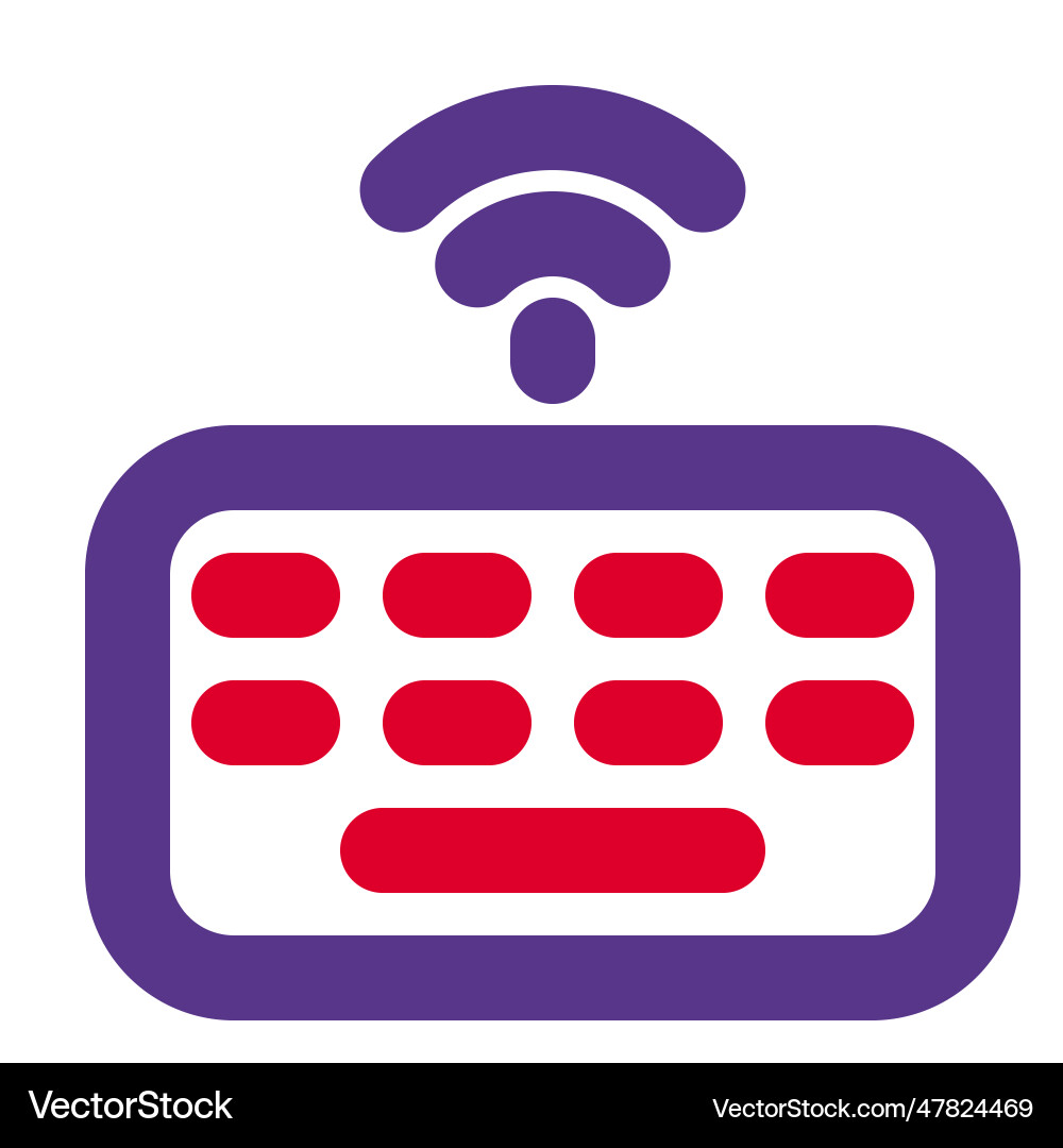 Wireless keyboard an input device vector image