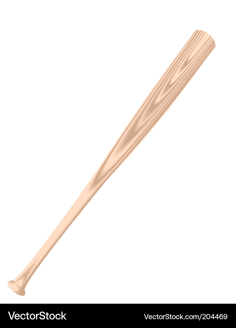 Wooden Baseball Bat Vector Image