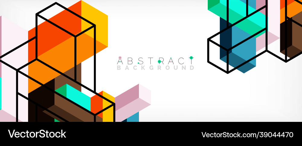 Abstract background 3d cubes cubic elements Abstract background 3d cubes cubic elements vector image