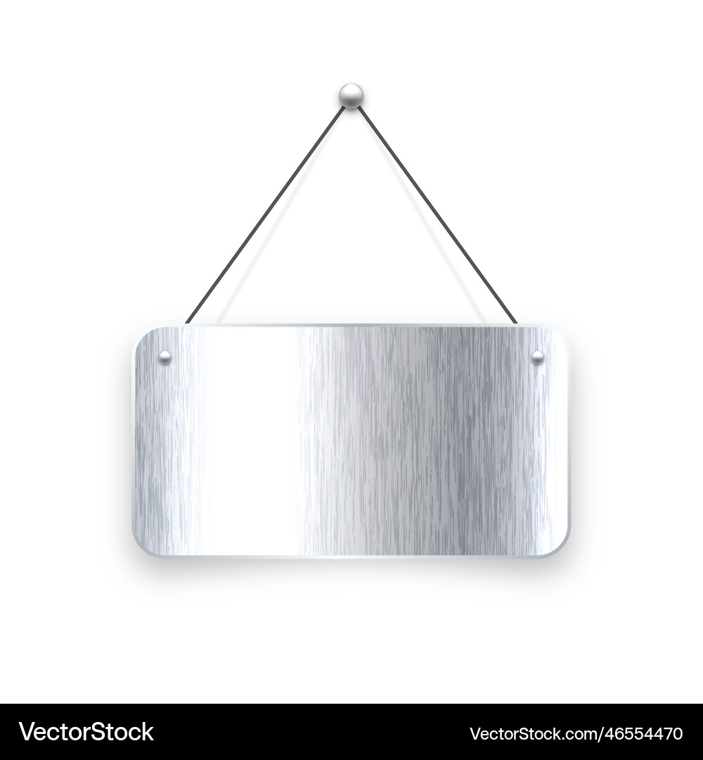 Brushed Metall blank Hängeschild Vintage Brushed Metall blank Hängeschild Vintage vektorbild