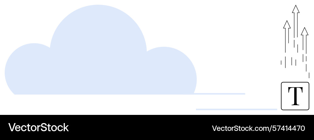 Cloud storage concept showing data upload Vector Image