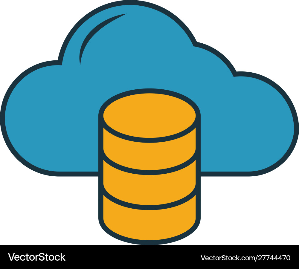 Cloud storage icon simple element from web Cloud storage icon simple element from web vector image