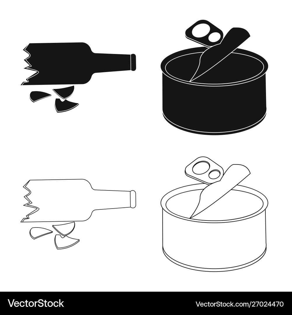Design refuse and junk symbol set vector image