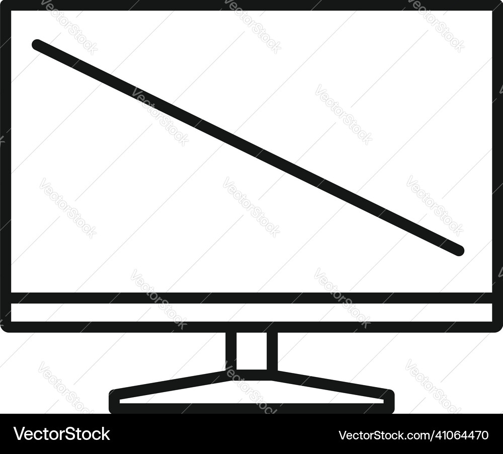 Frameless monitor icon outline computer Frameless monitor icon outline computer vector image