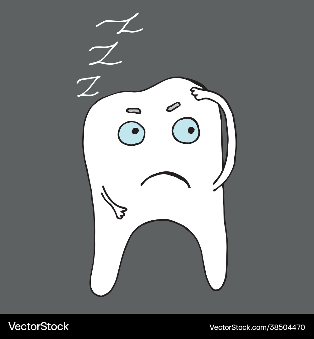 Funny tooth character with caries and without Funny tooth character with caries and without vector image