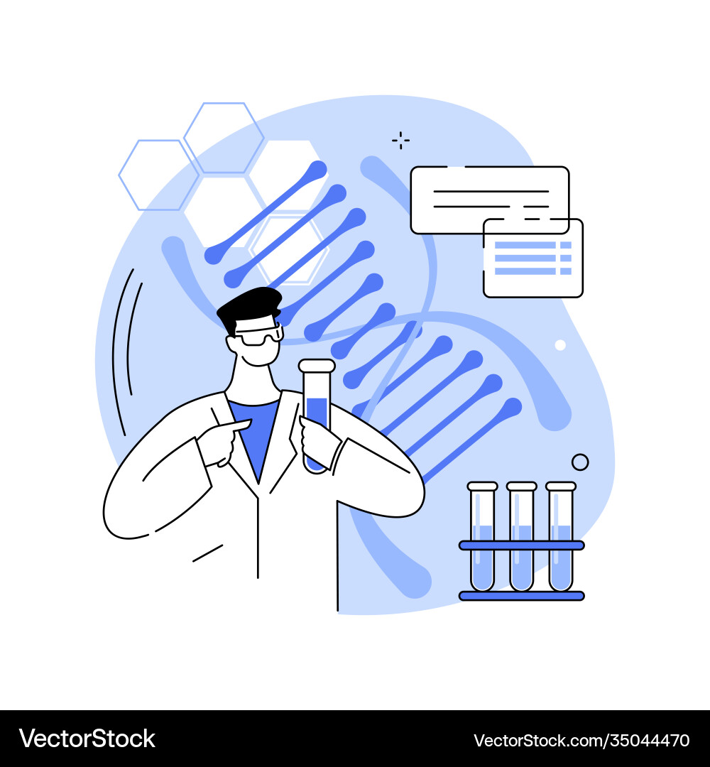 Genetic testing abstract concept Genetic testing abstract concept vector image