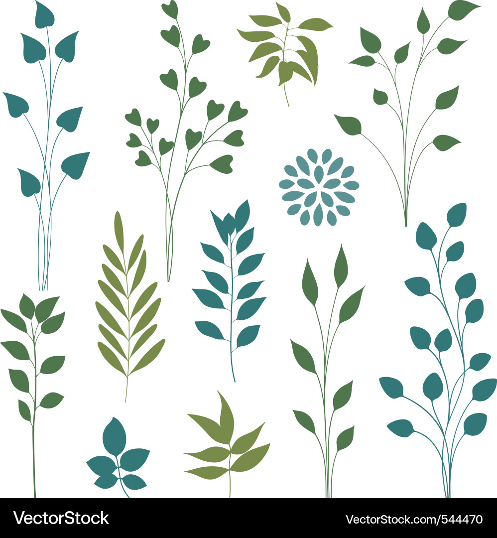 Leaf Pattern Elements vector image