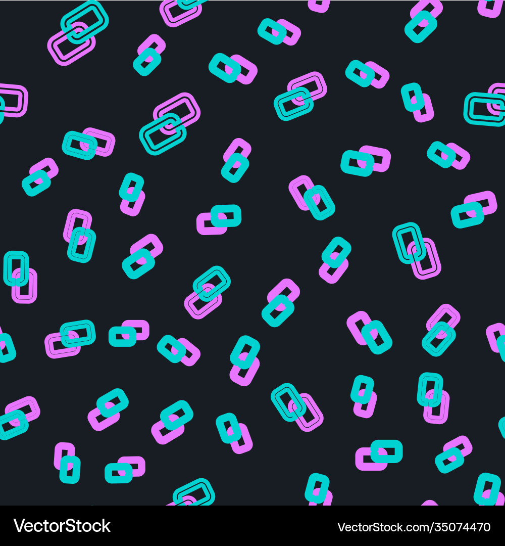 Line chain link icon isolated seamless pattern Vector Image