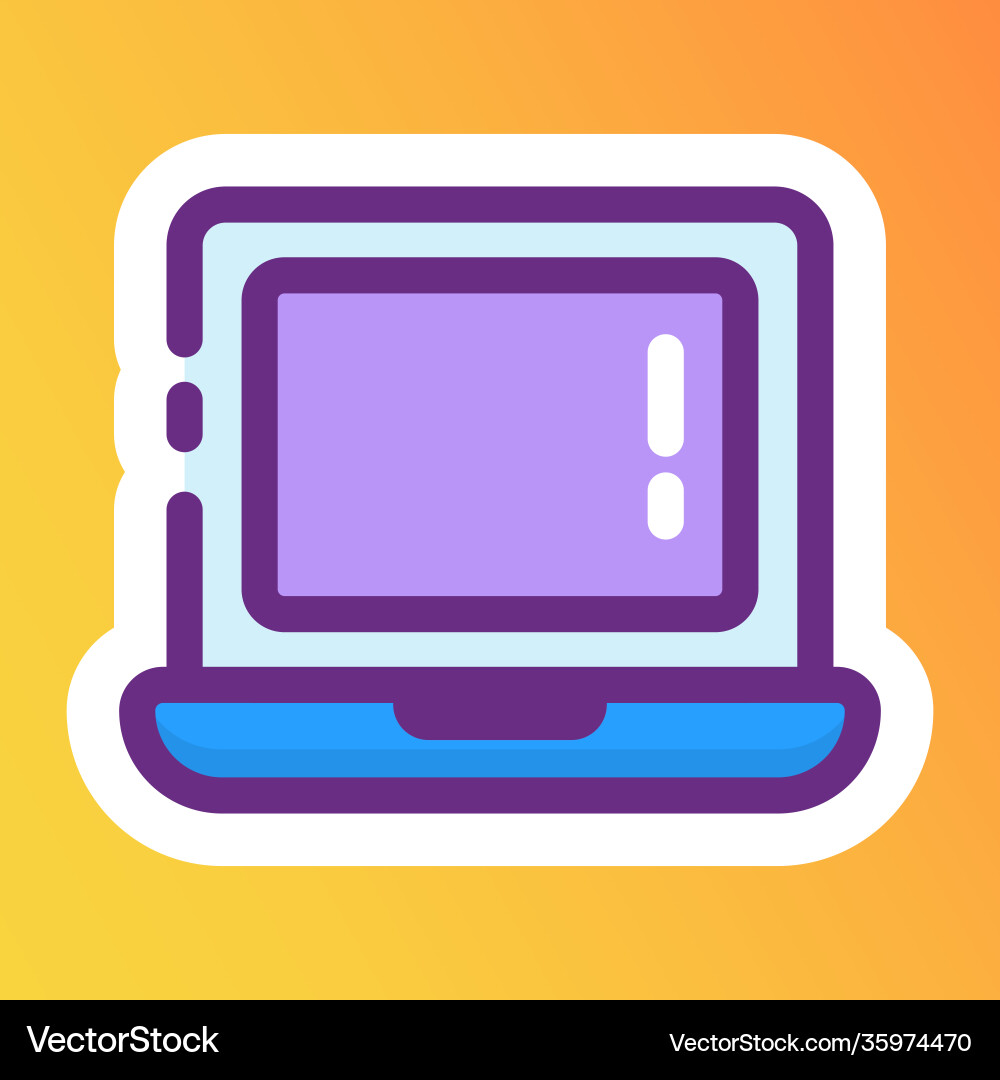 Notebook computer vector image