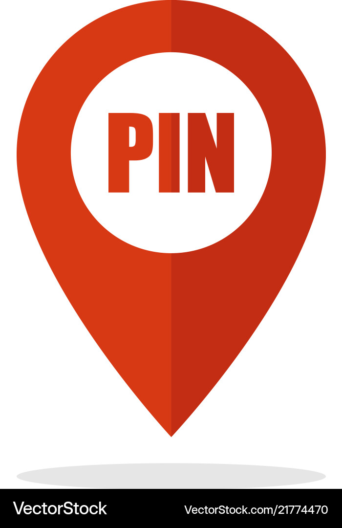 Red location pin map pointer icon vector image