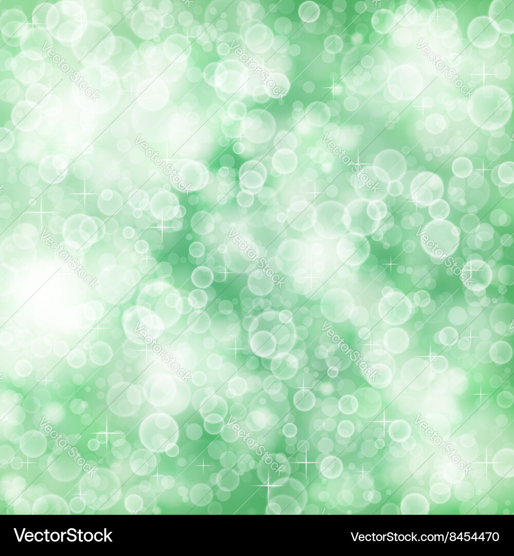 Sparkling Green Bokeh Background vector image