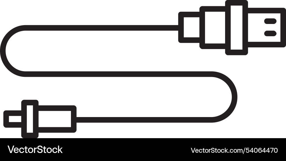 Usb connector line icon design Vector Image