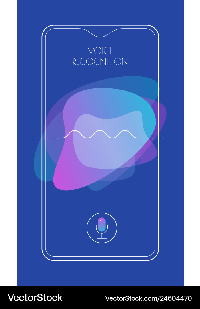 Voice Assistant Mobile App UI Vector Image