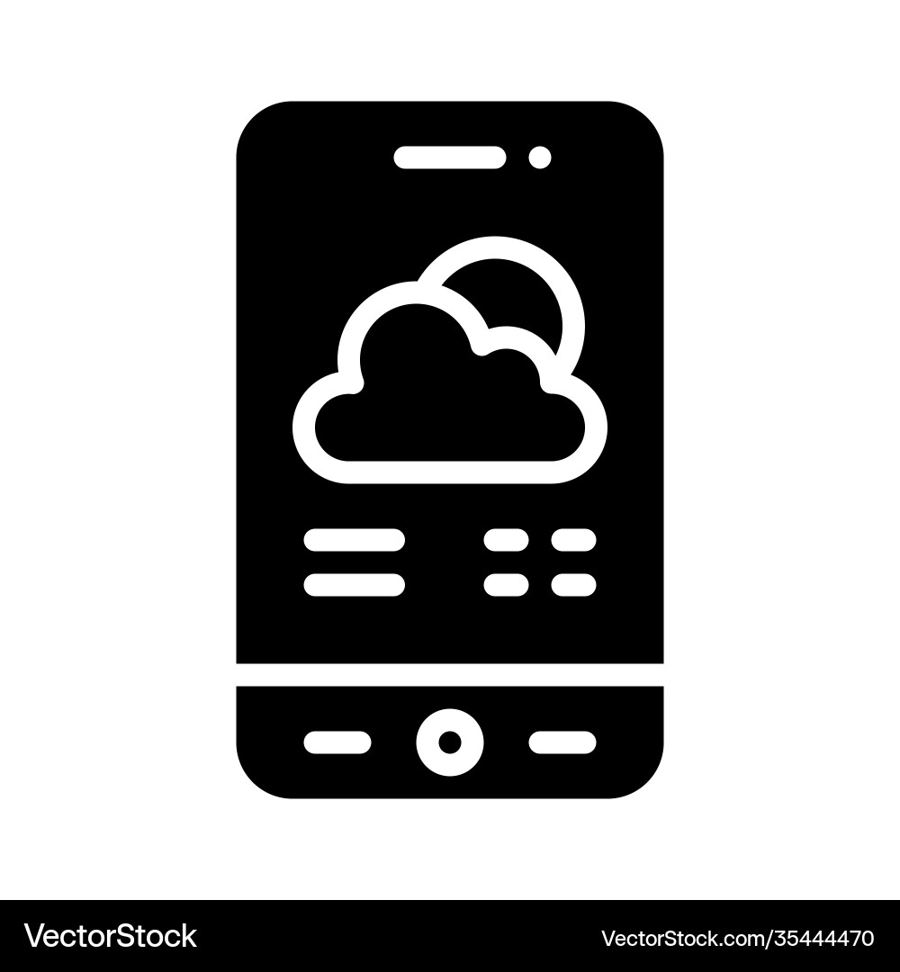 Weather forecasting app icon mobile application vector image