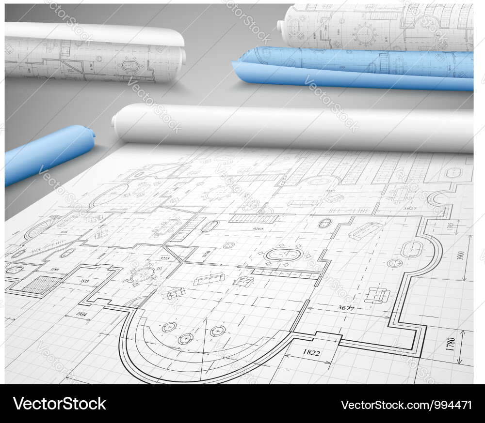 Blueprint Concept Sketch Vector Image