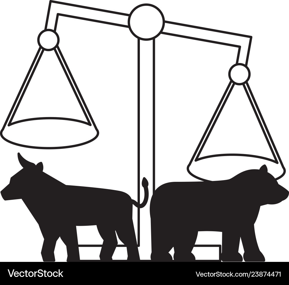 Bull Bärenbilanzmarkt Bull Bärenbilanzmarkt vektorbild
