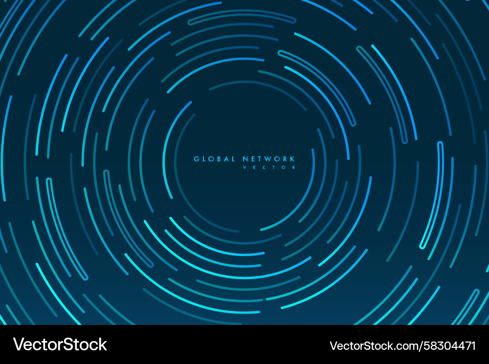 Data Flow Network Vector Image