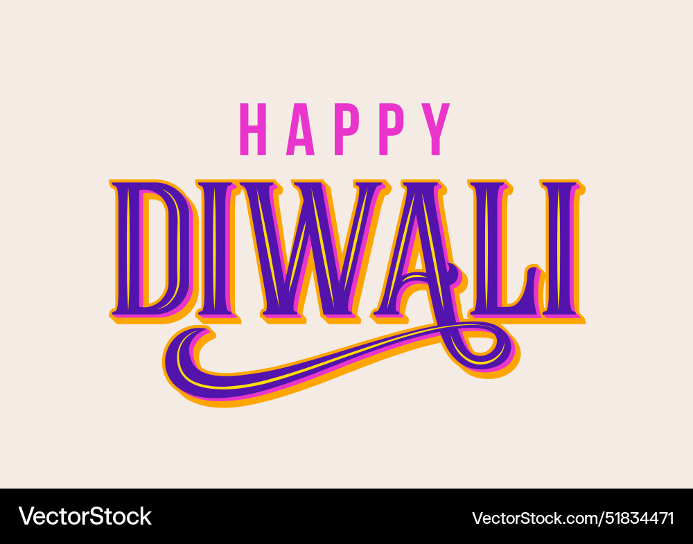 Diwali festival lettering sale banner Diwali festival lettering sale banner vector image