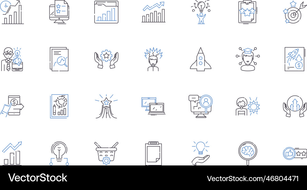Framework line icons collection backb scaffold Framework line icons collection backb scaffold vector image
