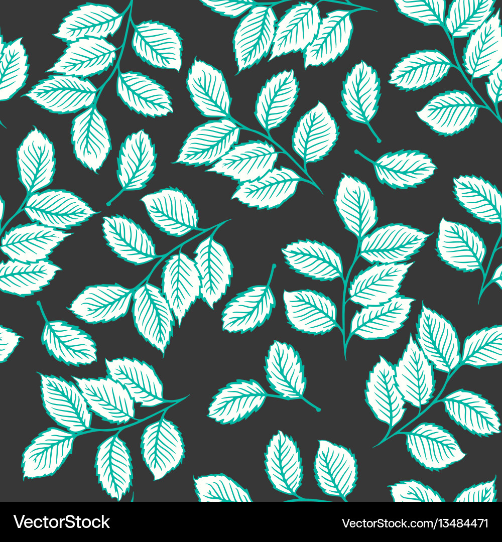Leafy Seamless Pattern vector image