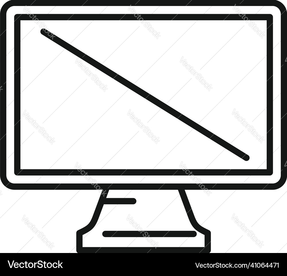 Modern display icon outline computer Vector Image