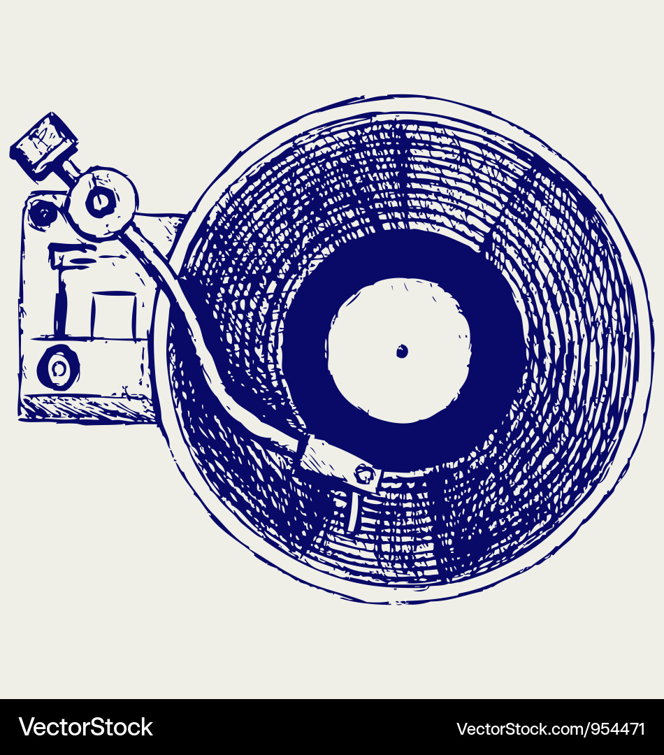 Vinyl Record Drawing Vector Images (over 1,500)