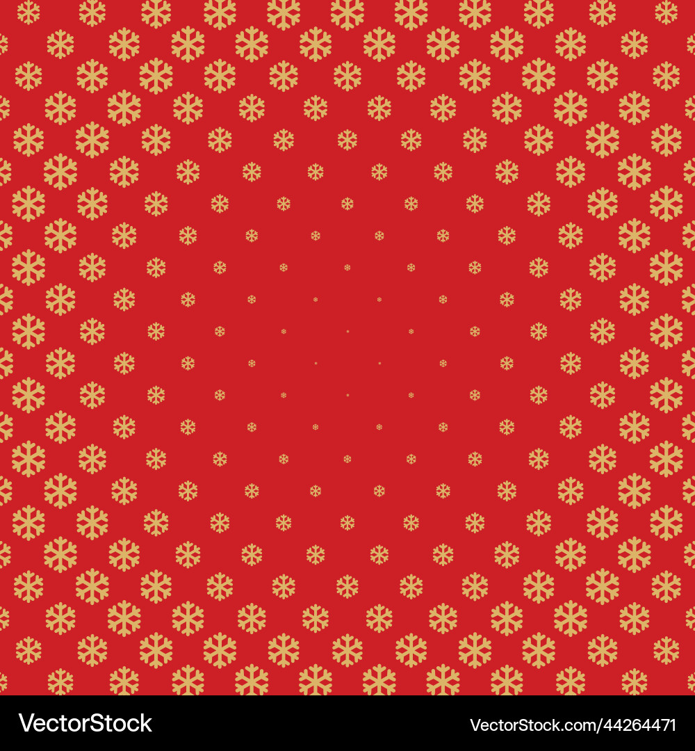 Red Winter Snowflake Pattern Vector Image