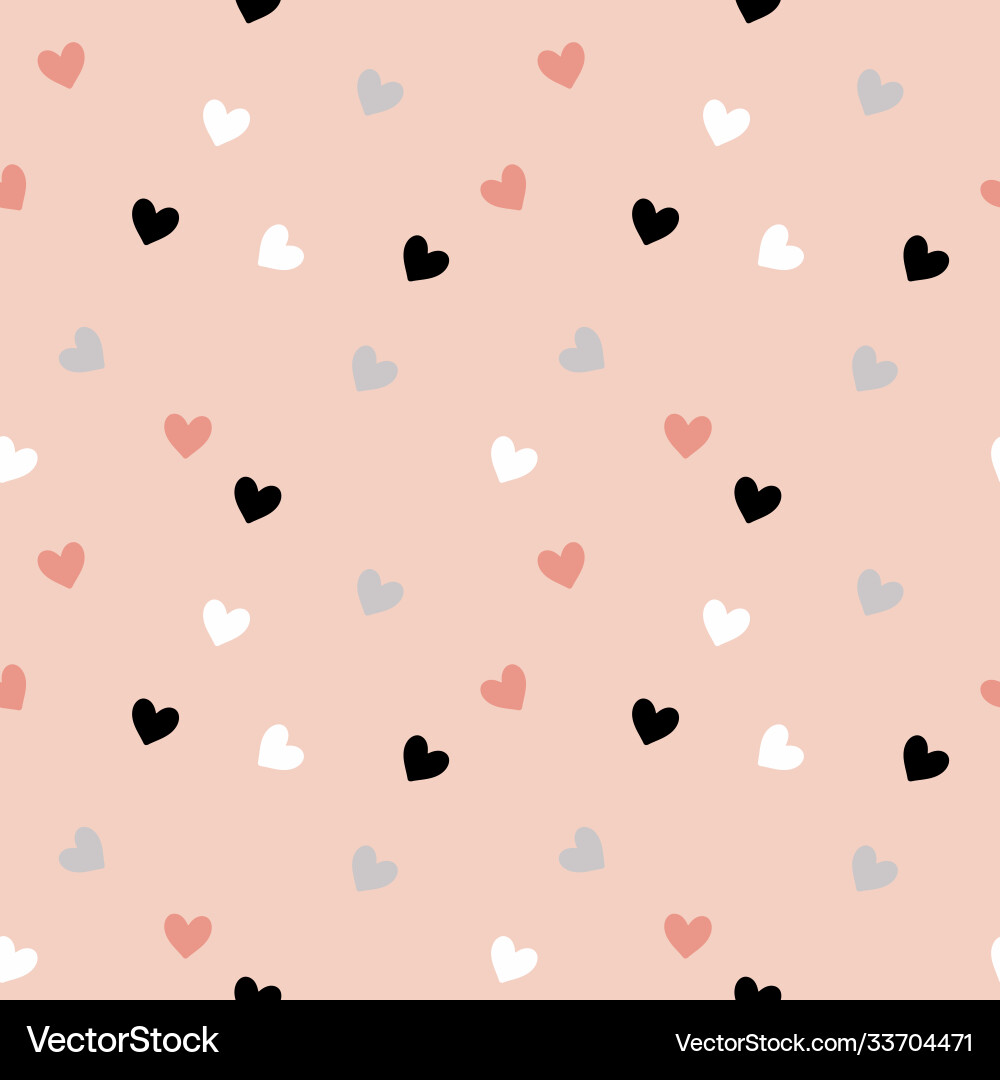 Retro seamless pattern with colorful hearts Retro seamless pattern with colorful hearts Vector Image