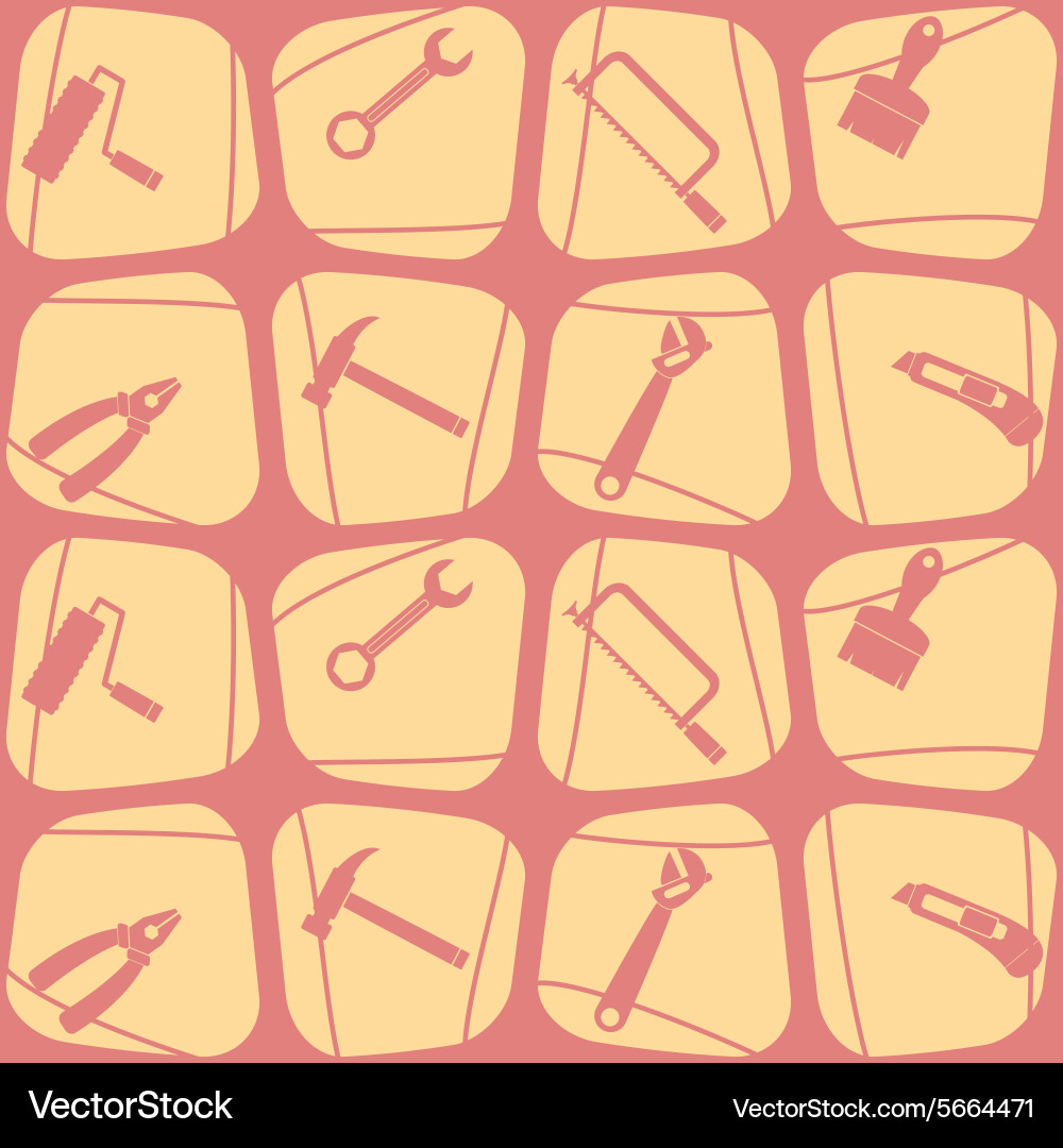 Seamless abstract background with handling tools Vector Image