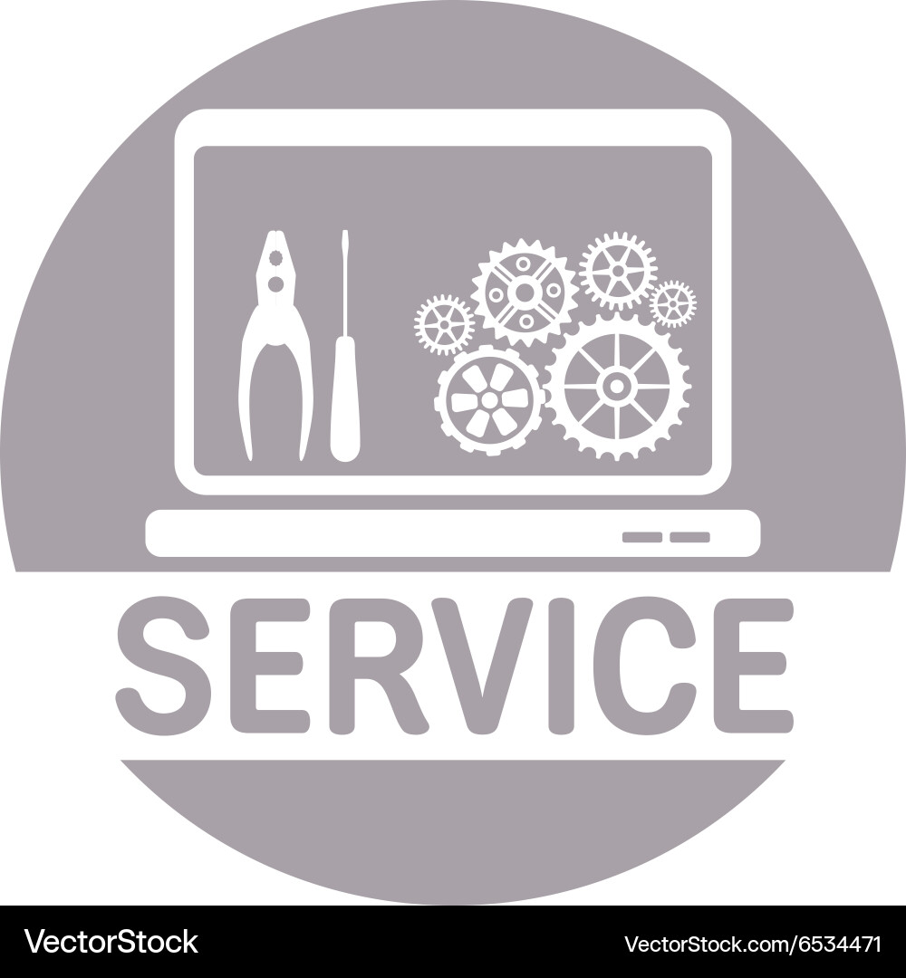 Service computer1 vector image