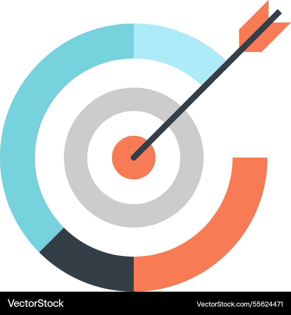 Targeting flat web icon concept Vector Image