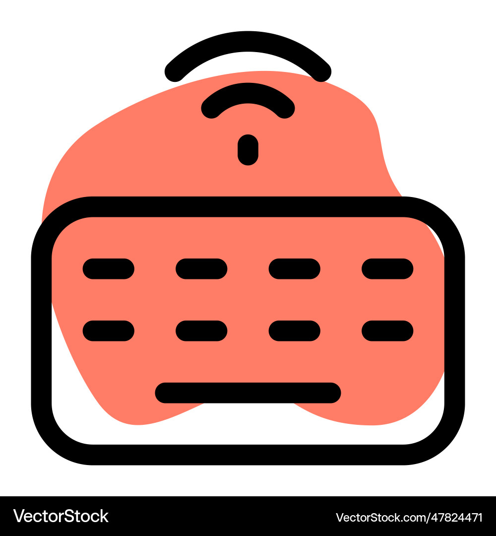 Wireless keyboard an input device vector image