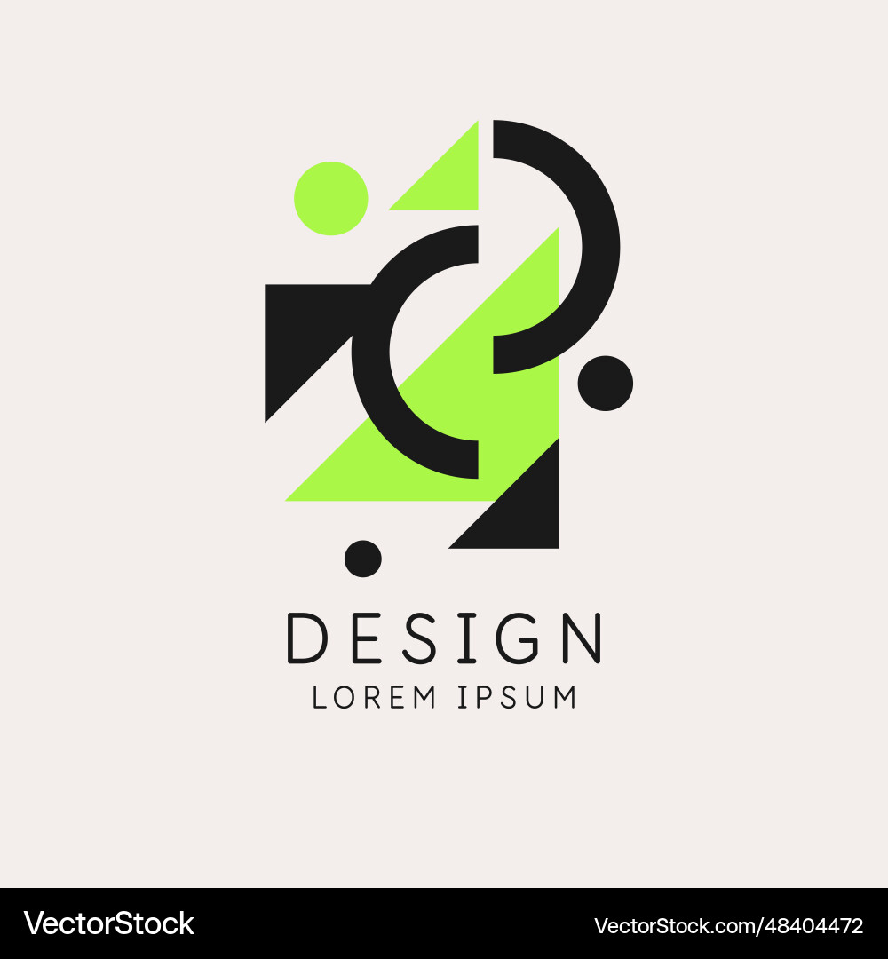 Abstract elements in modern style a template vector image