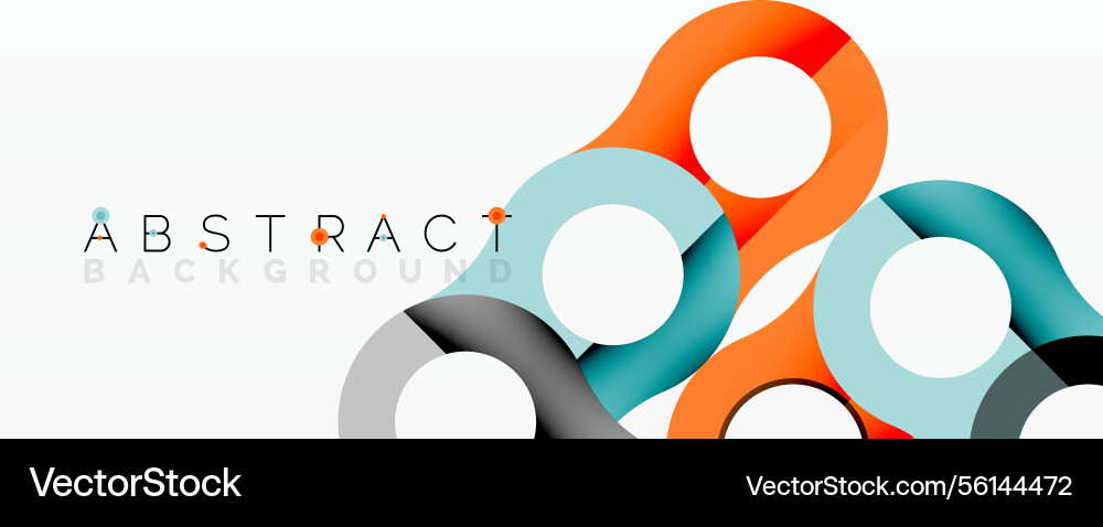 Bright abstract design interlocking circles Vector Image