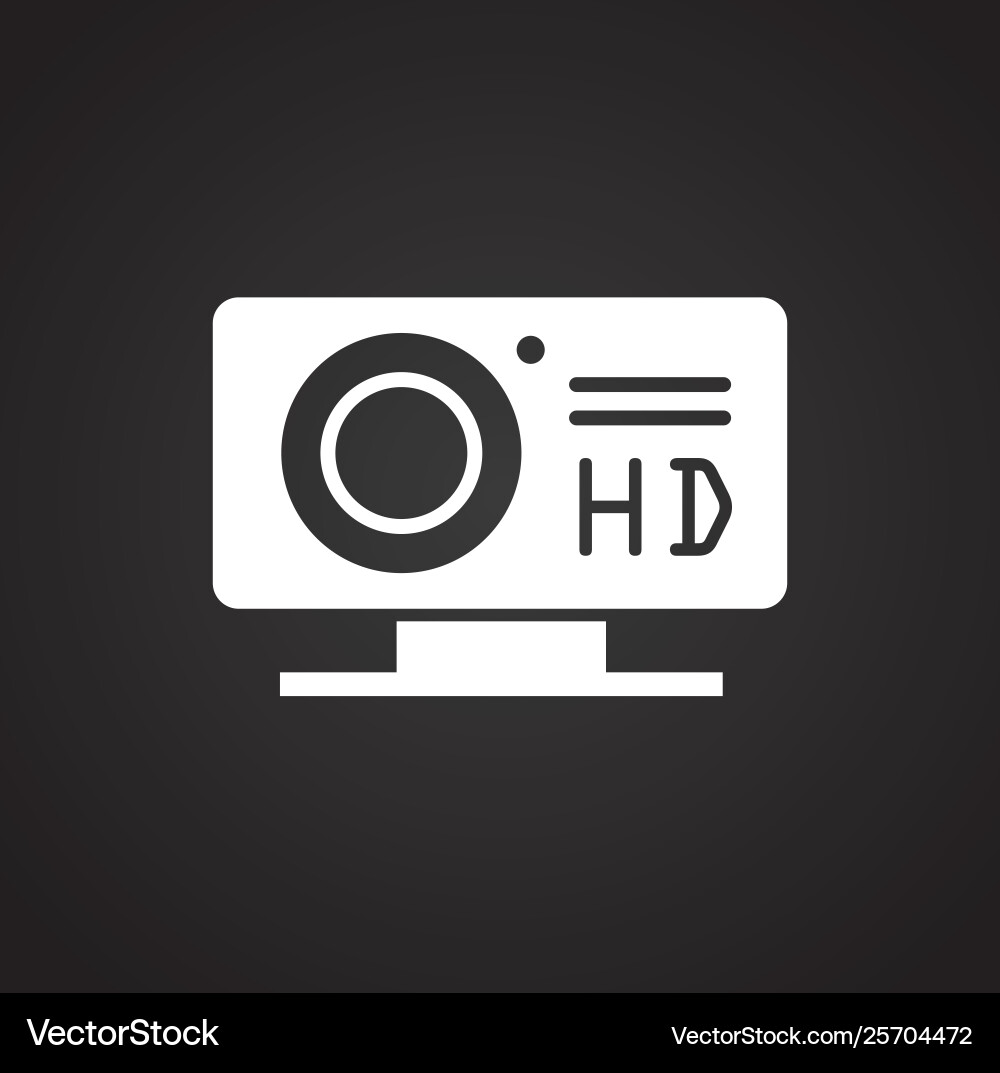 Computer hardware icon on background for graphic vector image