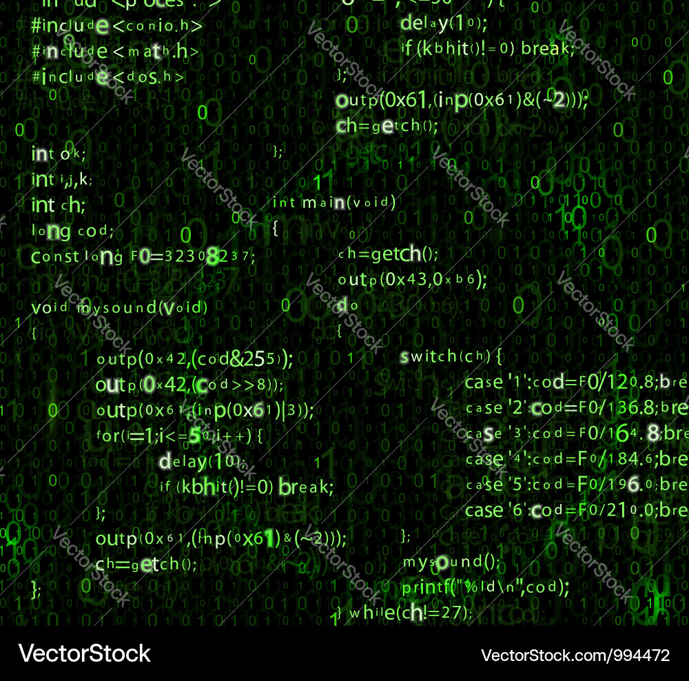Digital Code Background vector image
