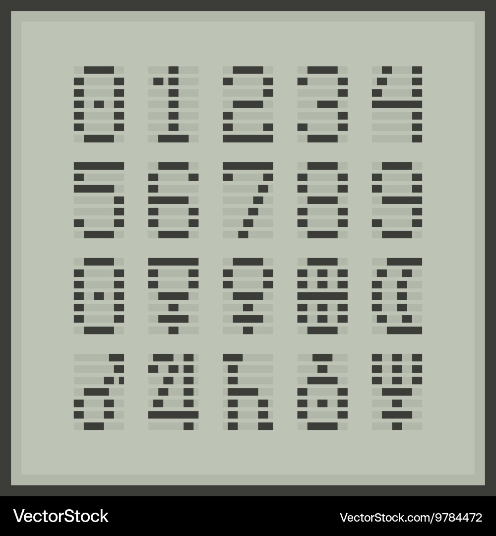 Digital led numbers and planets vector image