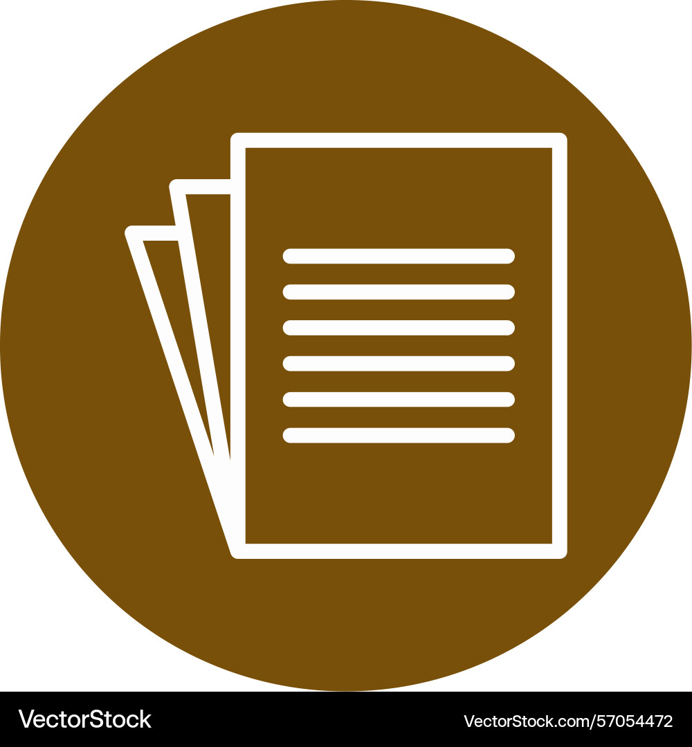 Document line circle style icon design Vector Image